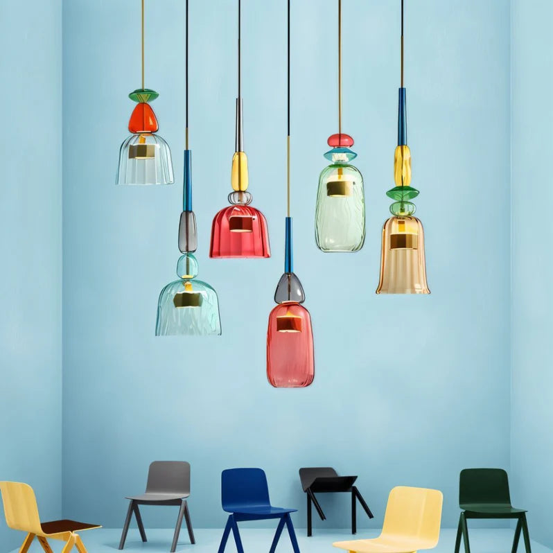 Elegant Stained Glass Pendant Light